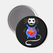 Ghost Kitty Cat Magnet (Vorderseite/Rückseite)