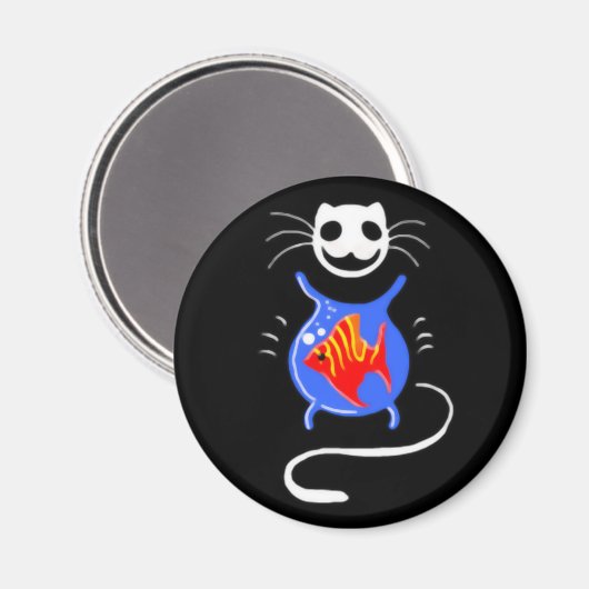 Ghost Kitty Cat Magnet (Vorderseite/Rückseite)