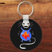 Ghost Kitty Cat Schlüsselanhänger (Vorderseite)
