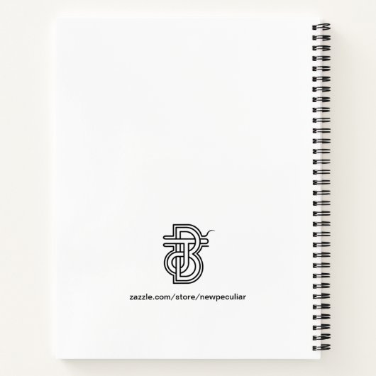 Ghost Kitty Cat Spiral Notebook Notizblock (Rückseite)