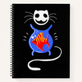 Ghost Kitty Cat Spiral Notebook Notizblock (Vorderseite)