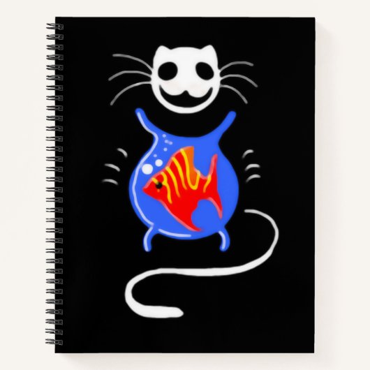 Ghost Kitty Cat Spiral Notebook Notizblock (Vorderseite)