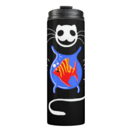 Ghost Kitty Cat Thermal Tumbler Thermosbecher