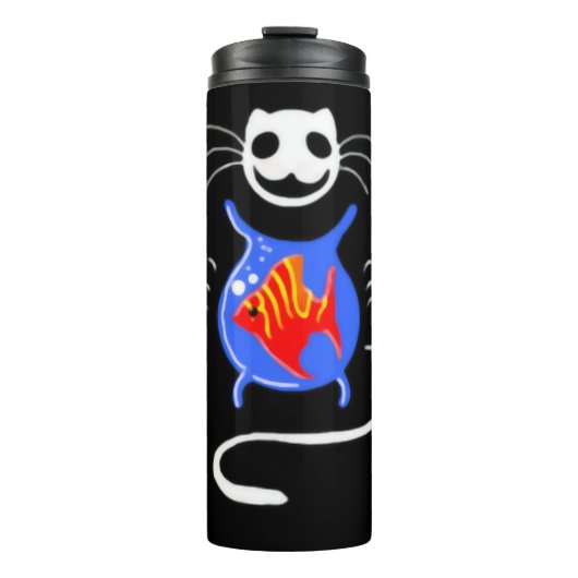 Ghost Kitty Cat Thermal Tumbler Thermosbecher (Vorderseite)