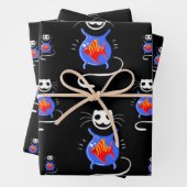 Ghost Kitty Cat Wrapping Paper Set Geschenkpapier Set (Beispiel)
