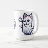 Ghost Kitty Halloween-Kostüm Kaffeetasse (VorderseiteRechts)