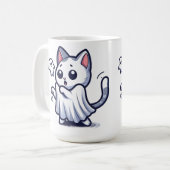 Ghost Kitty Halloween-Kostüm Kaffeetasse (Vorderseite Links)