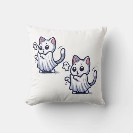 Ghost Kitty Halloween-Kostüm Kissen