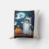 Ghost Kitty Halloween-Kostüm Kissen (Rückseite)