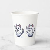 Ghost Kitty Halloween-Kostüm Pappbecher (Vorderseite)