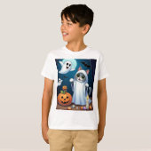 Ghost Kitty Halloween-Kostüm T-Shirt (Vorne ganz)