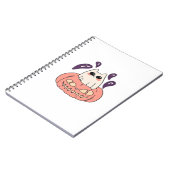 Ghost Kitty in a pumpkin Classic T-Shirt Notizblock (Linke Seite)