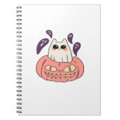 Ghost Kitty in a pumpkin Classic T-Shirt Notizblock (Vorderseite)