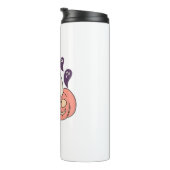 Ghost Kitty in einem Kürbis Klassischer T - Shirt Thermosbecher (Nach rechts gedreht)