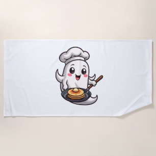 Ghost Koch - Funny Halloween Cooking T-Shirt Strandtuch