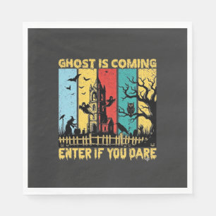 Ghost kommt Halloween Spukhaus Hexe Eule_ Serviette