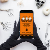 Ghost-Kostümtrick oder Treat-Halloween-Party Einladung