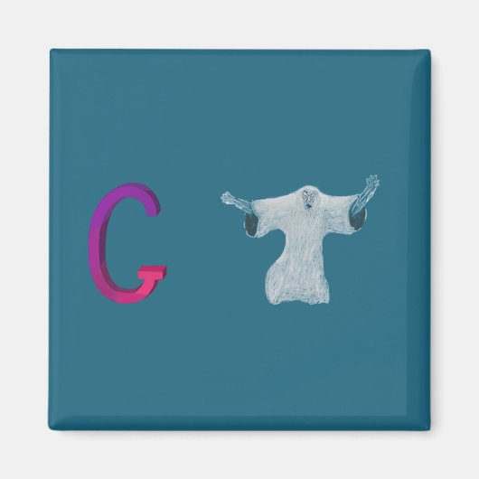 Ghost-Kühlschrankmagnet Magnet (Vorne)