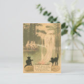 Ghost Kürbislaterne Black Cat Elves Postkarte (Stehend Vorderseite)
