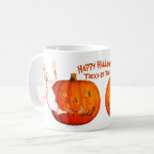 Ghost Kürbislaterne Halloween Funny Kaffeetasse (Vorderseite Links)