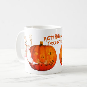 Ghost Kürbislaterne Halloween Funny Kaffeetasse