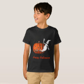 Ghost-Kürbislaterne Kids Halloween T-Shirt (Vorne ganz)