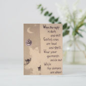 Ghost Kürbislaterne Pumpkin Black Cat Postkarte (Stehend Vorderseite)