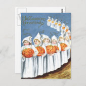 Ghost Kürbislaterne Pumpkin-Kostüm Postkarte (Vorne/Hinten)
