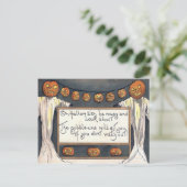 Ghost Kürbislaterne Pumpkin Scarecrow Postkarte (Stehend Vorderseite)