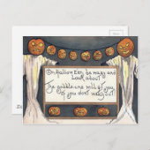 Ghost Kürbislaterne Pumpkin Scarecrow Postkarte (Vorne/Hinten)