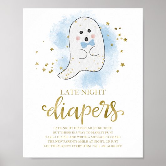 Ghost Late Night Diapers Baby Showspielzeichen Poster (Vorne)
