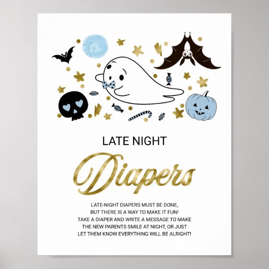 Ghost Late Night Diapers Baby Showspielzeichen Poster (Vorne)