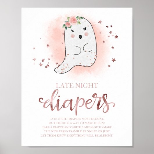 Ghost Late Night Diapers Baby Showspielzeichen Poster (Vorne)