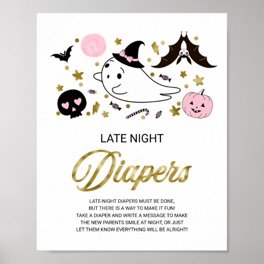 Ghost Late Night Diapers Baby Showspielzeichen Poster (Vorne)