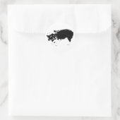 Ghost-Leaf Sniffer Runder Aufkleber (Tasche)