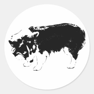 Ghost-Leaf Sniffer Runder Aufkleber