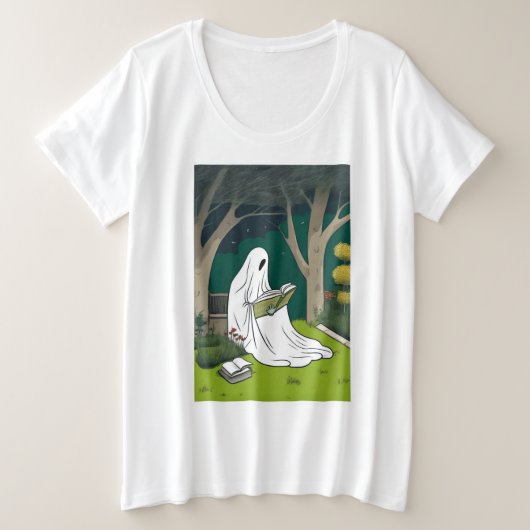 Ghost-Lesung Große Größe T-Shirt (Design vorne)