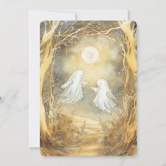 Ghost Liebe Einladung Hochzeit (Rückseite)