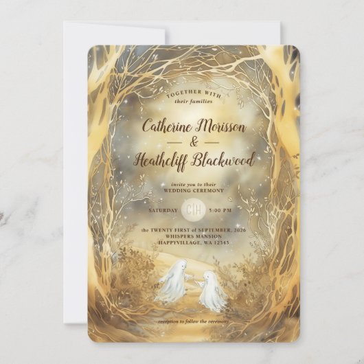 Ghost Liebe Einladung Hochzeit (Vorderseite)