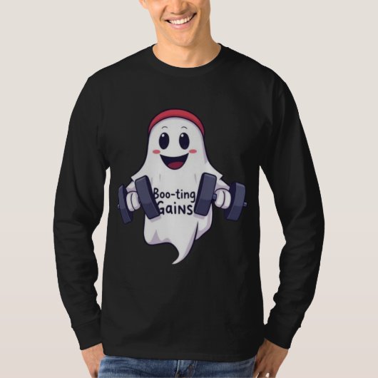 Ghost Lifting Weights T-Shirt (Vorderseite)