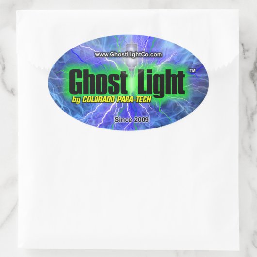 Ghost Light™ Oval Aufkleber #1 (Tasche)