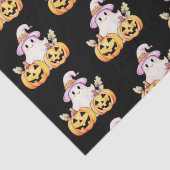 Ghost Lila Hexen Hat Pumpkin Pattern Halloween Seidenpapier (Detail)