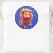 Ghost Lion Halloween T-Shirt for Spooky Animal lov Runder Aufkleber (Tasche)