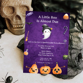 Ghost Little Boo Almost Due Halloween Kinderdusche Einladung