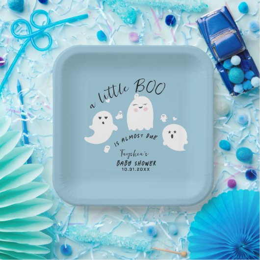 Ghost Little Boo Boy Halloween Kinderdusche Pappteller (Party)
