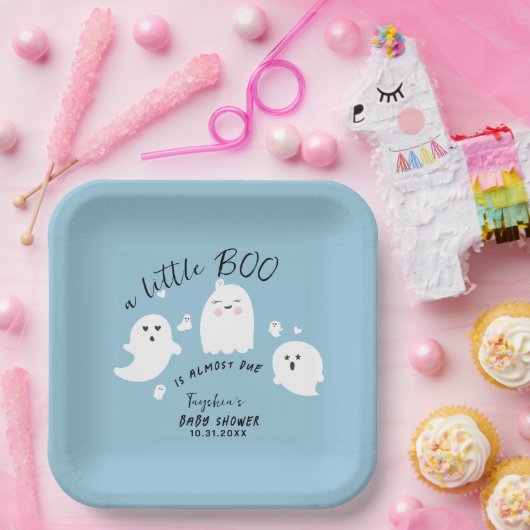 Ghost Little Boo Boy Halloween Kinderdusche Pappteller (Party)