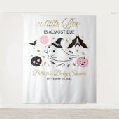 Ghost Little Boo Halloween Babydusche Hintergrund Wandteppich (Vorderseite)