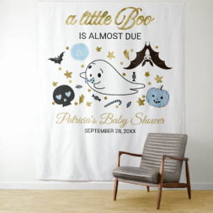 Ghost Little Boo Halloween Babydusche Hintergrund Wandteppich