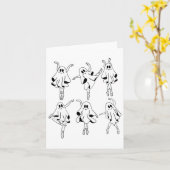 Ghost Llerinas Llet Dance Halloween Niedlich Ghost Karte (Gelbe Blume)
