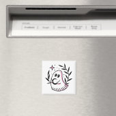 Ghost-Logo-Magnet Rosa und Schwarz Magnet (In Situ (Geschirrspüler))